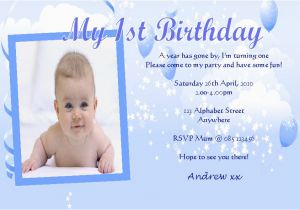 1st Birthday Invitation Card for Baby Boy Online Personalised Birthday Photo Invitations Boy Design 8