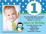 1st Birthday Invitation Card for Baby Boy Online Printable Birthday Invitations Little Boys Penguin Party