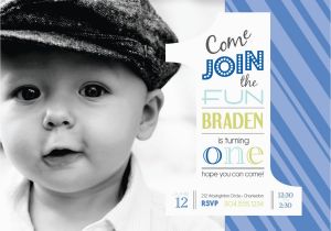 1st Birthday Invitation Cards for Boys 25 Off 1st Birthday Boys Photo Invitation Digital File