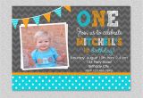 1st Birthday Invitation Cards for Boys Boys 1st Birthday Invitation Chevron Polka by