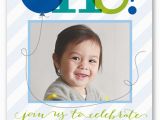 1st Birthday Invitation Cards for Boys Sheer One Boy First Birthday Invitation Shutterfly