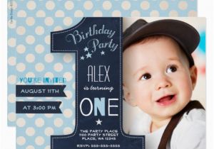 1st Birthday Invitation for Boys First Birthday Party Invitation Boy Chalkboard Zazzle Com Au