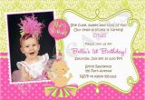 1st Birthday Invitation Maker First Birthday Invitation Wording and 1st Birthday