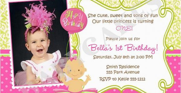 1st Birthday Invitation Maker Online First Birthday Invitation Wording and 1st Birthday