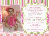 1st Birthday Invitation Message for Baby Girl 1st Birthday Girl themes 1st Birthday Invitation Photo