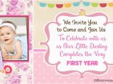 1st Birthday Invitation Message for Baby Girl Unique Cute 1st Birthday Invitation Wording Ideas for Kids