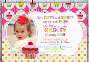 1st Birthday Invitation Message Samples Best Photos Of Cupcake Birthday Party Invitation Templates