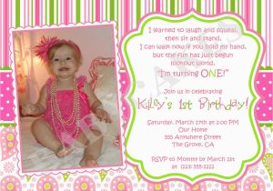 1st Birthday Invitation Rhymes 1st Birthday Girl themes 1st Birthday Invitation Photo