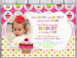 1st Birthday Invitation Template Best Photos Of Cupcake Birthday Party Invitation Templates