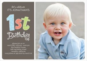 1st Birthday Invitations for Boys Patterned First Boy Birthday Invitation Birthday Party
