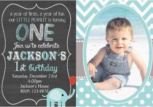 1st Birthday Invitations for Boys Photo Invitations Birthday Bagvania Invitations Ideas