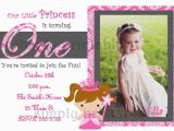 1st Birthday Invitations for Girls Girls First Birthday Invitation for Princess Party