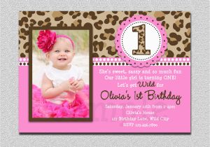 1st Birthday Invitations Free Leopard Birthday Invitation 1st Birthday Party Invitation