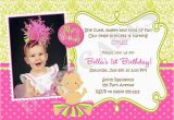 1st Birthday Invite Templates First Birthday Invitation Wording and 1st Birthday