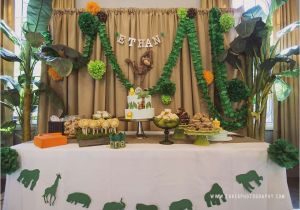 1st Birthday Jungle theme Decorations Jungle Birthday Quot Ethan 39 S Jungle Safari 1st Birthday