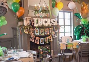 1st Birthday Jungle theme Decorations Jungle Safari Birthday Quot Lucas 39 S Jungle Safari 1st