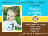 1st Birthday Monkey Invitations Printable Birthday Invitations Boys Mod Monkey 1st Party