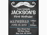 1st Birthday Mustache Invitations Chalkboard Moustache First Birthday Invitation Zazzle Ca