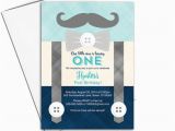 1st Birthday Mustache Invitations First Birthday Invitation Boy Mustache Birthday Party