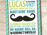 1st Birthday Mustache Invitations Mustache Bash Little Man 1st Birthday Party event