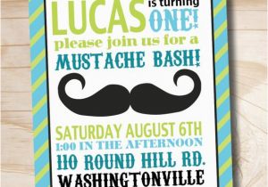 1st Birthday Mustache Invitations Mustache Bash Little Man 1st Birthday Party event