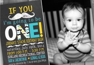 1st Birthday Mustache Invitations Mustache Birthday Invitation Moustache Party Boy by