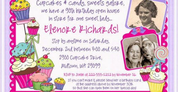 1st Birthday Open House Invitation Wording Wording for 90th Birthday Invitations Sweet Open House