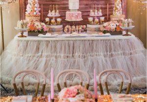 1st Birthday Party Table Decorations Kara 39 S Party Ideas Pink Gold 1st Birthday Party Kara 39 S