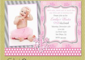 1st Birthday Photo Thank You Cards Winter 1st Birthday Invitation Free Thank You Card Included