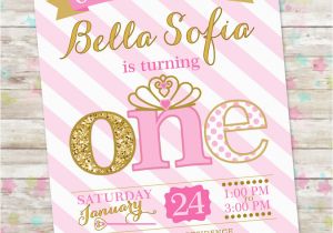 1st Birthday Princess Invitations Free Printables Princess Birthday Invitation 1st Birthday Party Invite Pink