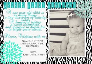 1st Birthday Rhymes for Invitations Items Similar to Zebra First Birthday Poem Invitation On Etsy