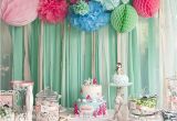 1st Birthday Table Decorating Ideas Kara 39 S Party Ideas Littlest Mermaid 1st Birthday Party