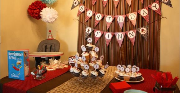 1st Birthday Table Decorating Ideas sock Monkey themed First Birthday Party Ideas