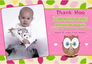 1st Birthday Thank You Photo Cards 1st Birthday Thank You Quotes Quotesgram