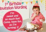 1st Year Baby Birthday Invitation Cards 16 Great Examples Of 1st Birthday Invitation Wordings