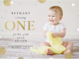 1st Year Baby Birthday Invitation Cards 1st Confetti Free Birthday Invitation Template