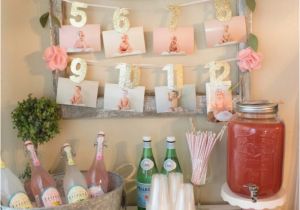 1st Year Birthday Decorations 21 Pink and Gold First Birthday Party Ideas Pretty My Party