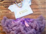 2 Year Old Birthday Girl Outfit Purple Two Year Old Birthday Outfit Girl 2nd by Poshinpinkkids