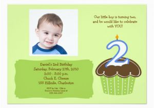 2 Year Old Birthday Invitation Sayings 2 Year Old Cupcake Photo Birthday Invite Zazzle Com
