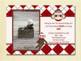 2 Year Old Boy Birthday Invitations Items Similar to sock Monkey Birthday Invitation First