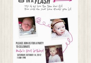 2 Year Old Boy Birthday Invitations One Year In A Flash Birthday Invitation Boy Girl Twins