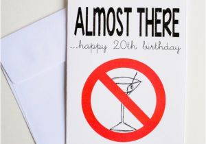 20th Birthday Card Ideas 20th Happy Birthday Card Almost to Drinking Age Martini