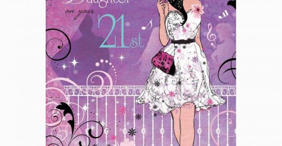 21 Birthday Cards for Daughter Wonderful Daughter 21st Birthday Card Karenza Paperie