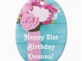 21 Birthday Flowers Happy 21st Birthday Bouquet Of Flowers Double Sided Oval