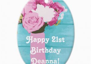 21 Birthday Flowers Happy 21st Birthday Bouquet Of Flowers Double Sided Oval