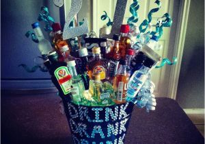 21 Birthday Gifts for Him 21st Birthday Alcohol Bouquet for Him Alcohol Glitter