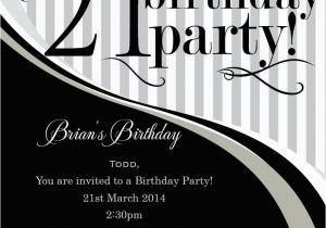 21 Birthday Invite 21st Birthday Invitation Templates Male Templates