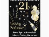 21 Birthday Invite 21st Birthday Party Invitations Black Gold Zazzle Com