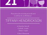 21 Birthday Invite Cocktail Glasses 21st Birthday Invitations 21st Birthday