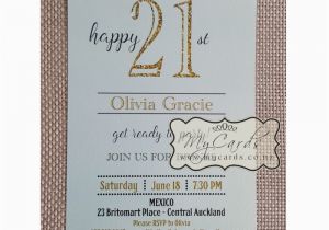 21 Birthday Invite Gold Glitter Green 21st Birthday Invitation Design 475